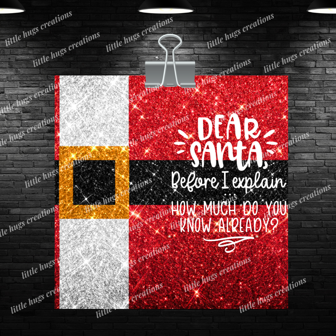 Dear Santa Skinny 20 oz Tumbler