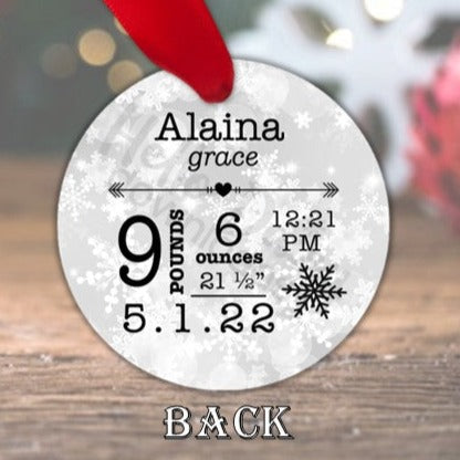 Baby s First Christmas Black and White Back