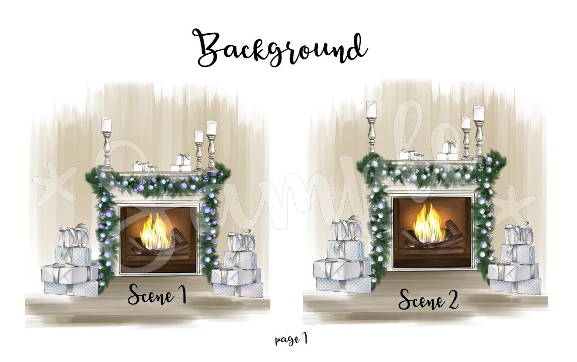 Christmas Besties Background scenes