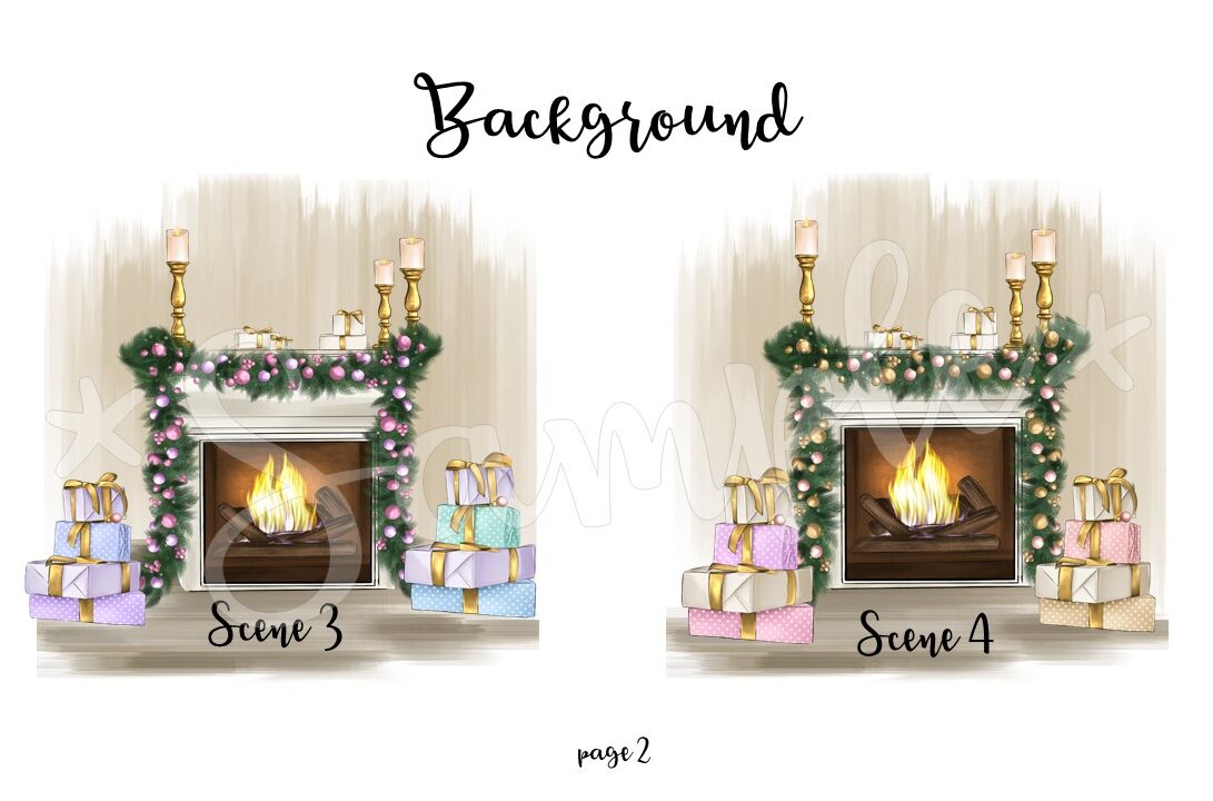 Christmas Besties Background scenes
