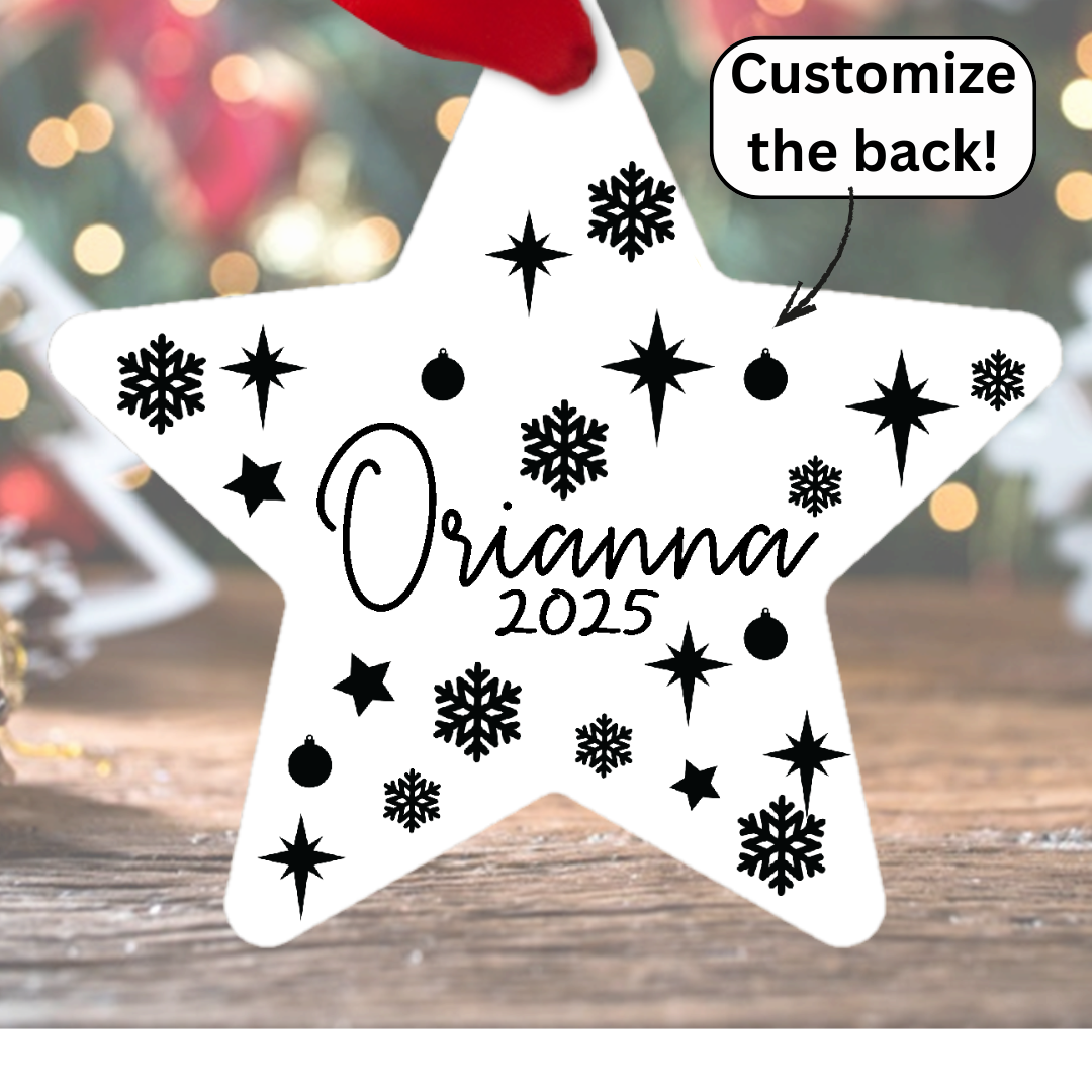 Plaid Letter Ornament