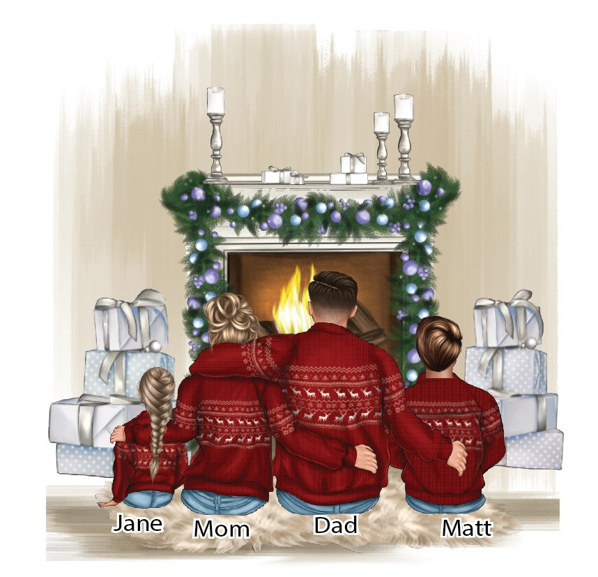 Family Christmas Sweater Ornament