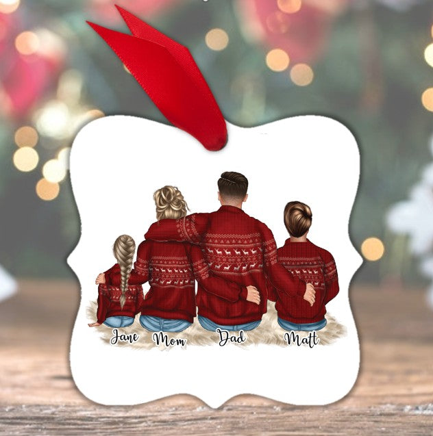 Family Christmas Sweater Ornament