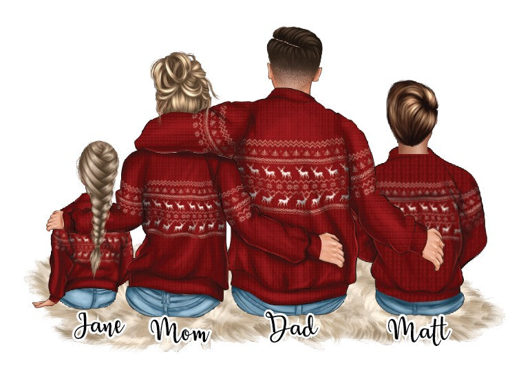 Family Christmas Sweater Ornament