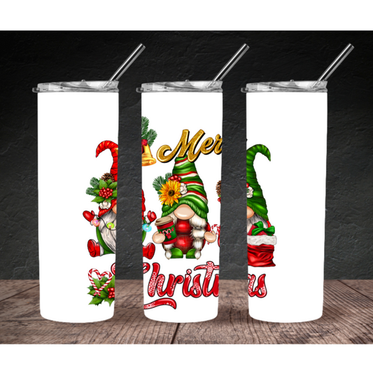 Christmas Gnomes Skinny 20 oz Tumbler