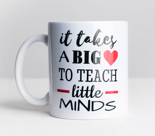 Big Heart Teacher Mug