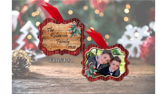 Barnwood Photo Ornament